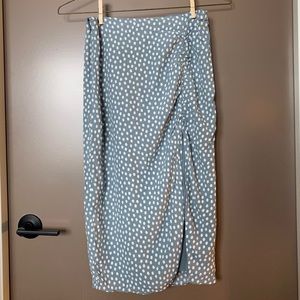 Abercrombie Slit Polka Dot Midi Skirt, Small